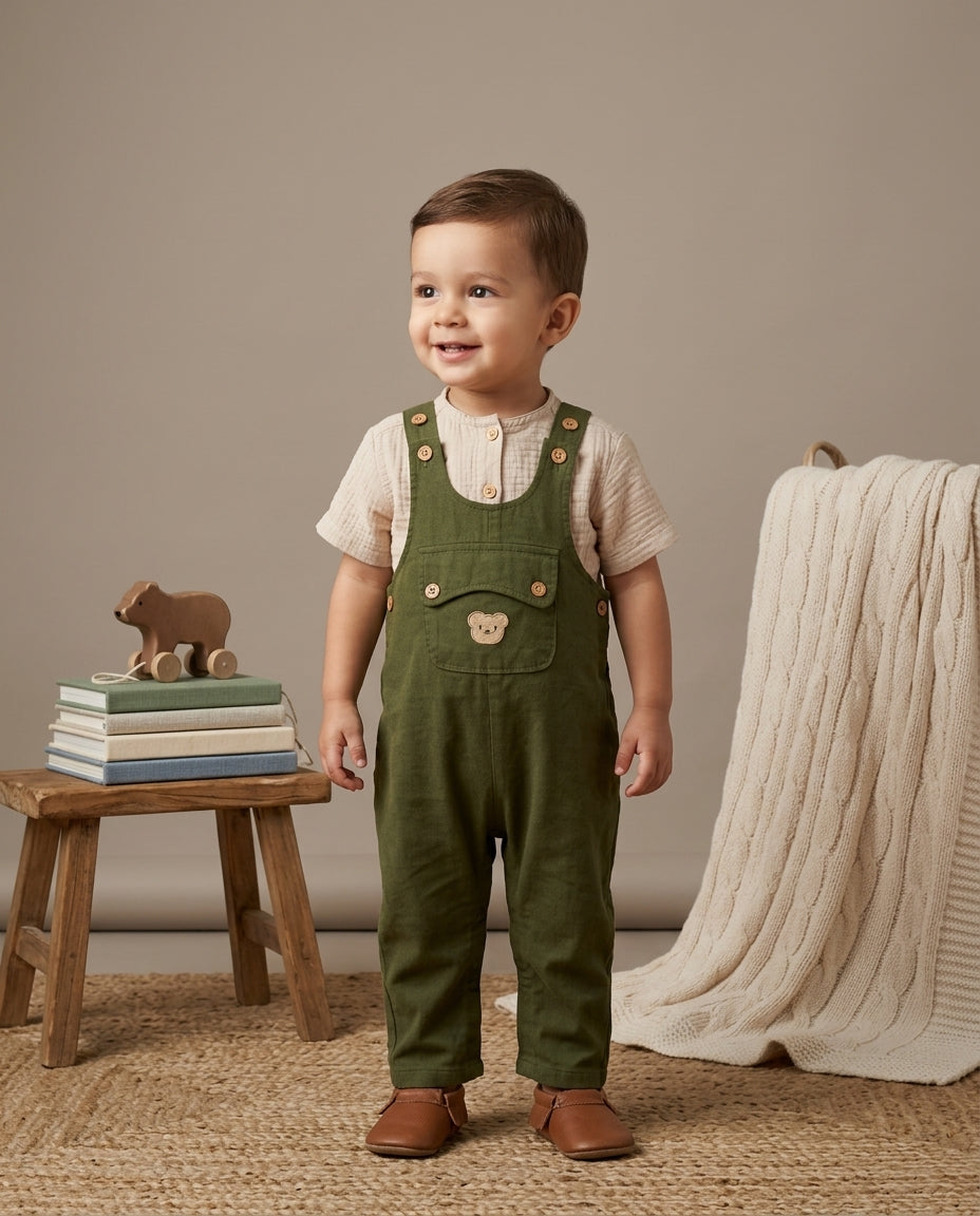 Baby Bear Dungaree Set-one piece