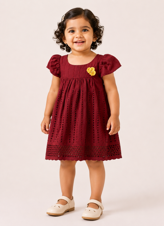 Crimson Hakoba Dress