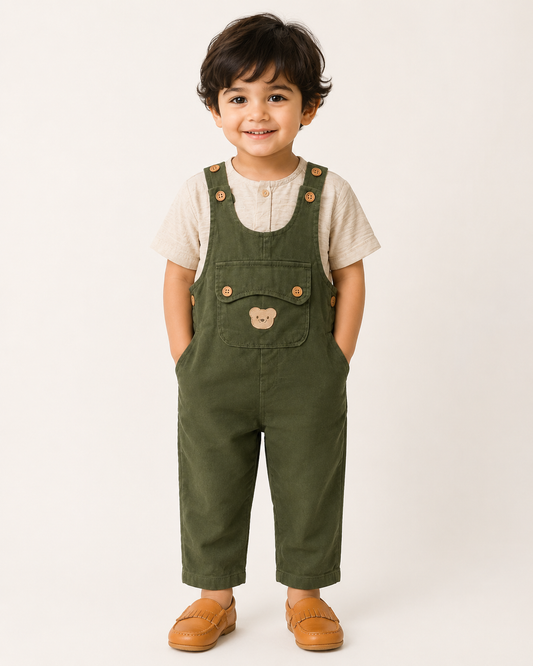 Baby Bear Dungaree Set-one piece