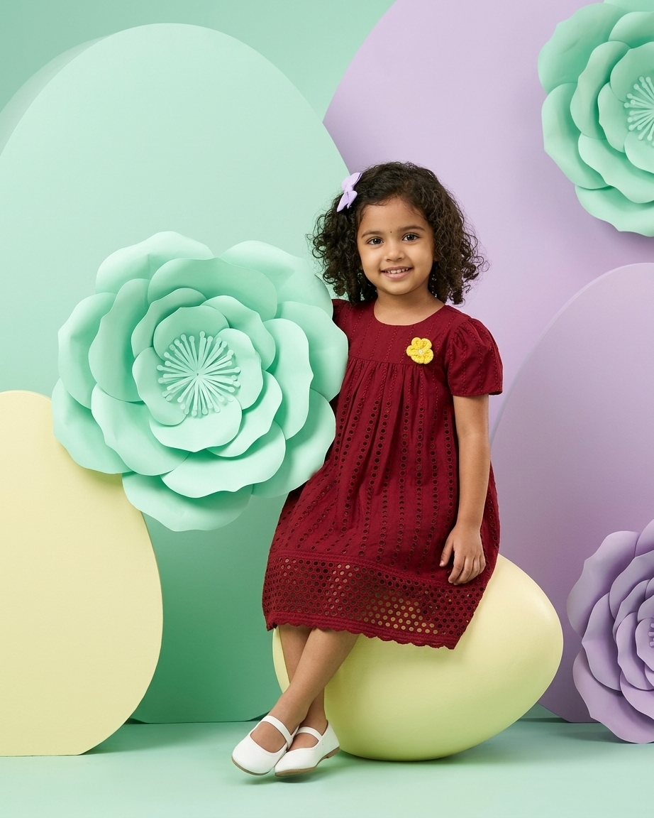 Crimson Hakoba Dress