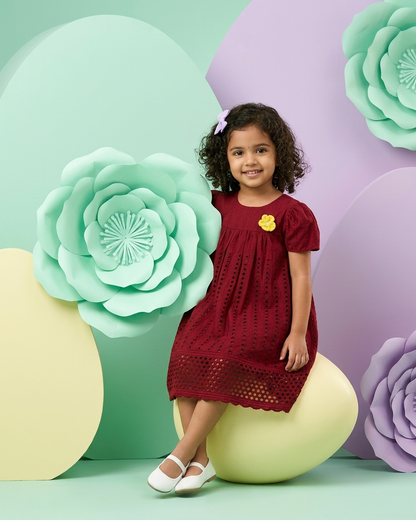 Crimson Hakoba Dress