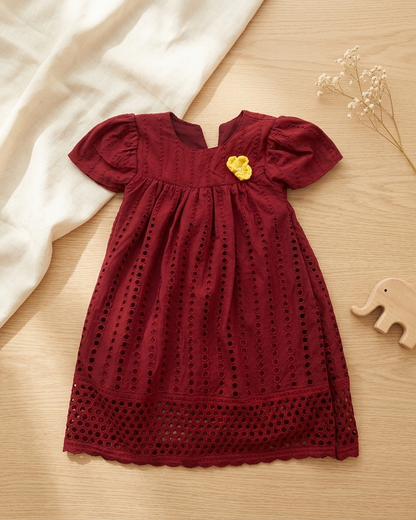 Crimson Hakoba Dress